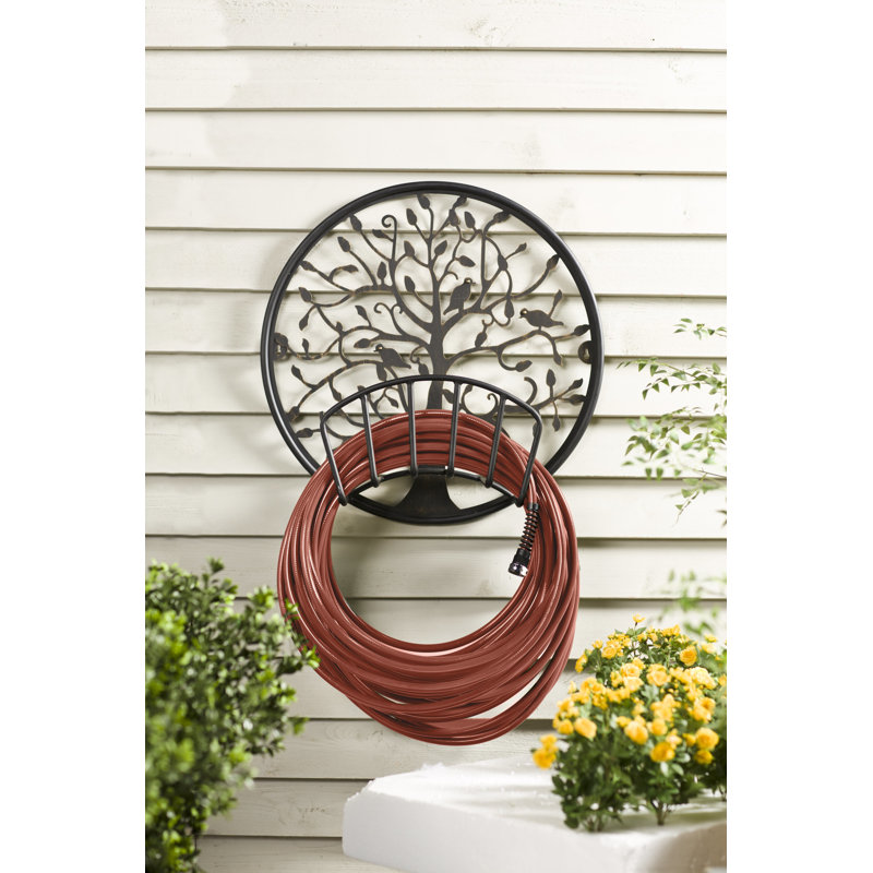 Plow & Hearth Tree of Life Metal Wall Mounted Hose Holder & Reviews